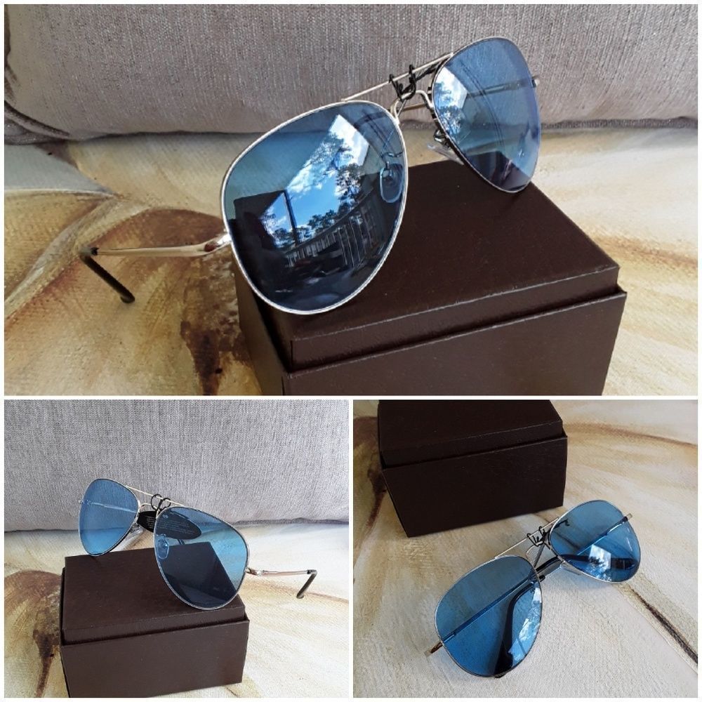 BRAND NEW 2019 CLEAR UNISEX AVIATOR STYLE SUNGLASS